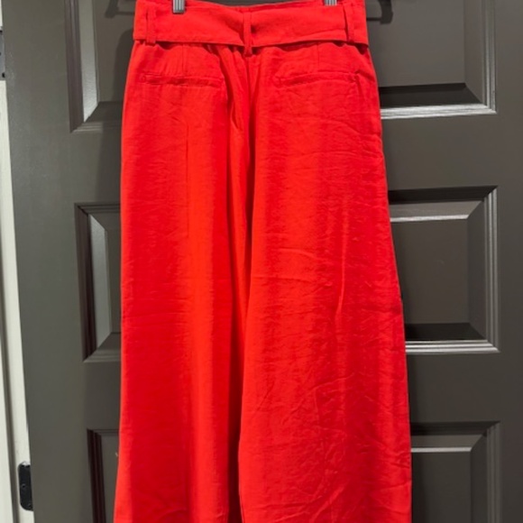 H&M Bright Red Paperbag Waist Pants – Size 6 (EUR 38) - Picture 5 of 5